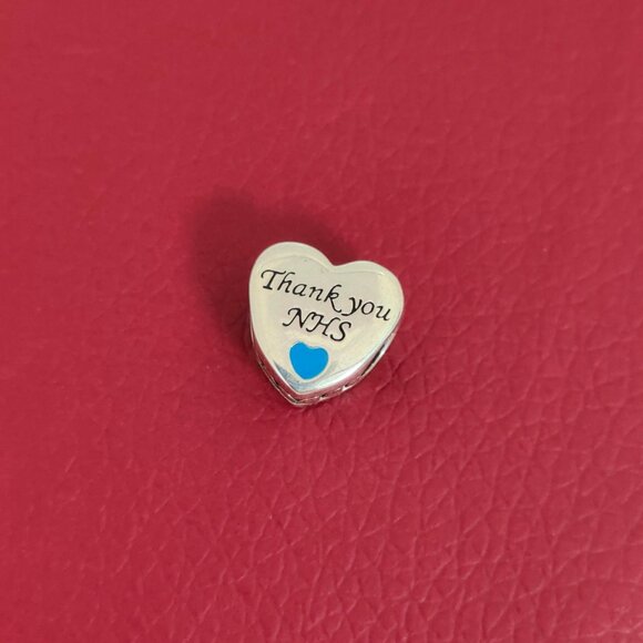 Pandora Jewelry - Pandora Thank You NHS Our Heroes Heart Charm Bead Pendant S925 Silver with box